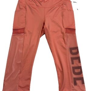 bebe Coral Capris with Mesh Detail